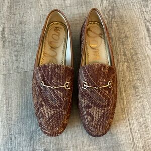 Sam Edelman Brown Paisely Loafers Women’s 7.5